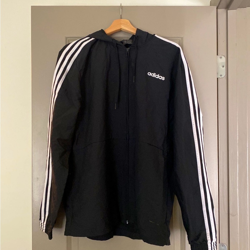 Gently Used Adidas Windbreaker Jacket Size L Women